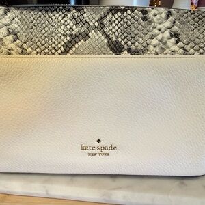 Kate Spade Snakeskin and Cream Clutch